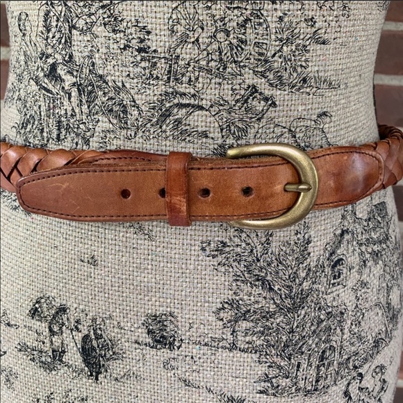 Brighton Brown Woven Leather Belt - Picture 5 of 9